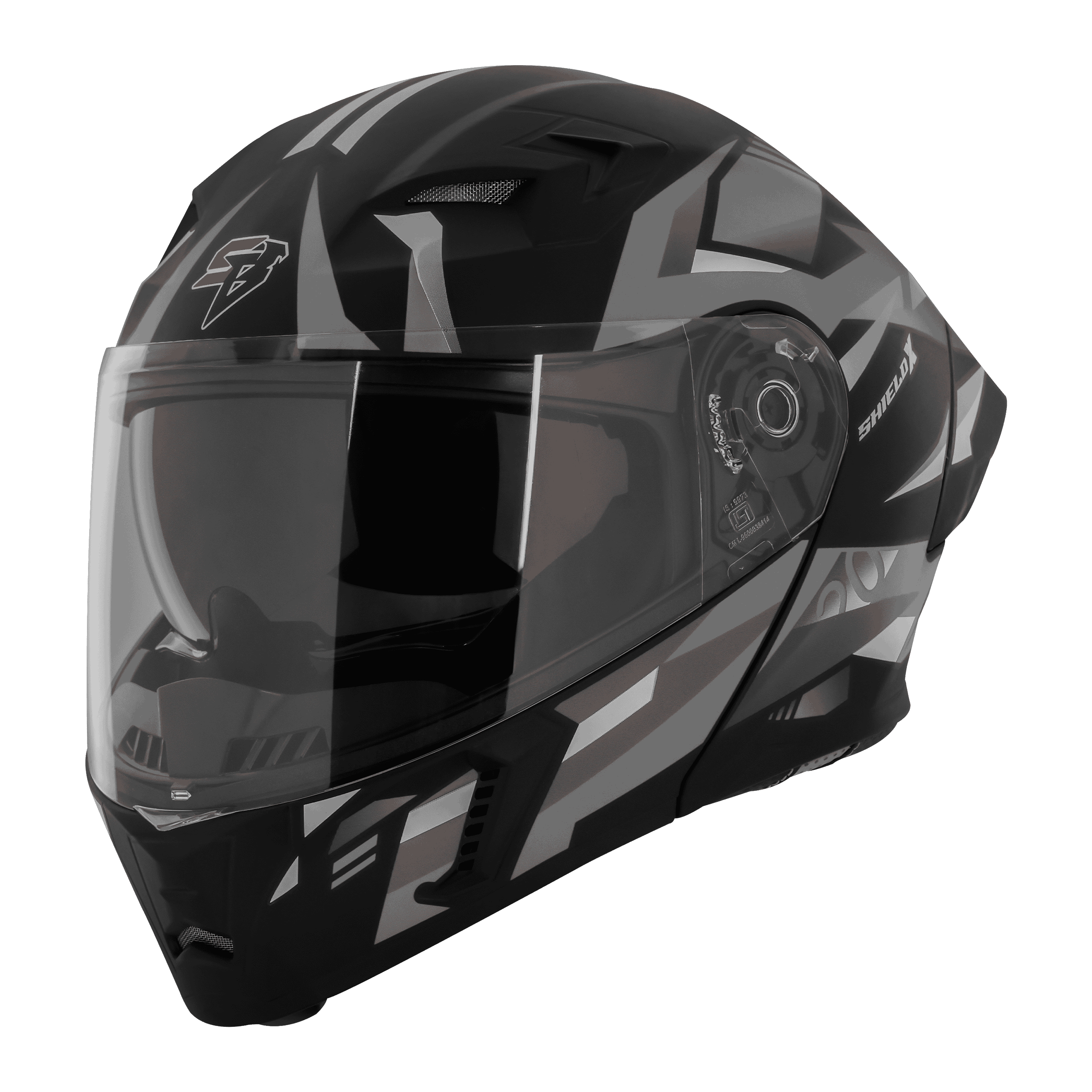 SBA-20 ISS SHIELD X GLOSSY BLACK WITH GREY